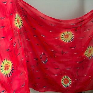 314A Banana moon Vibrant Floral Red sarong